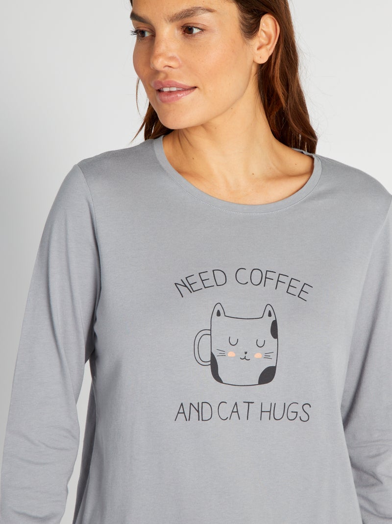 Conjunto em jersey - 2 peças AZUL - Kiabi