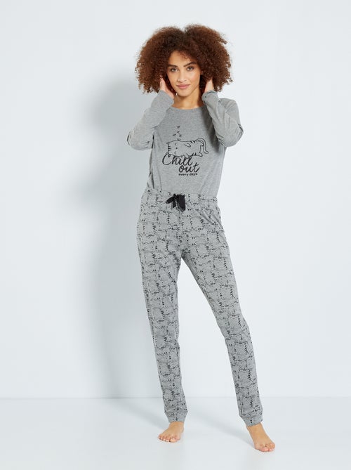 Conjunto em jersey - 2 peças - Kiabi