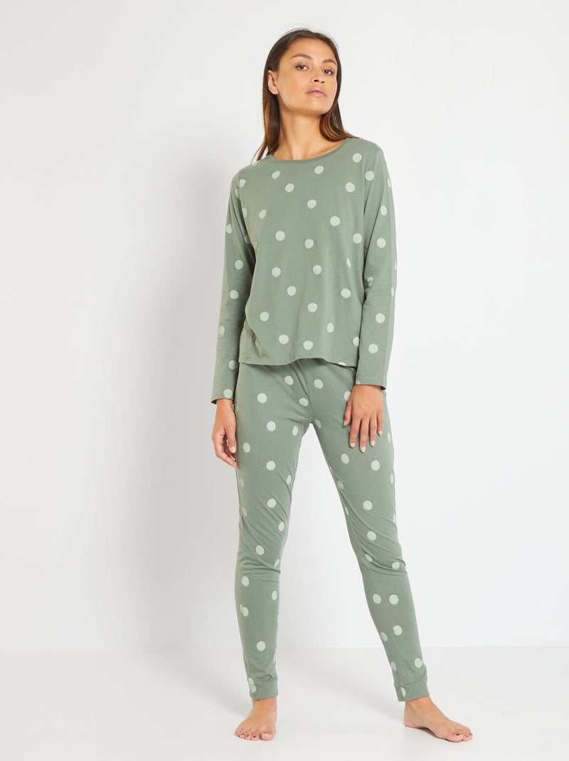 Conjunto em jersey - 2 peças VERDE - Kiabi