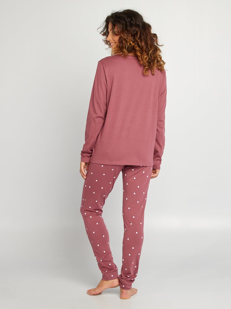 Conjunto em jersey - 2 peças VERMELHO - Kiabi