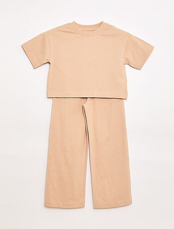 Conjunto em jersey t-shirt + calças