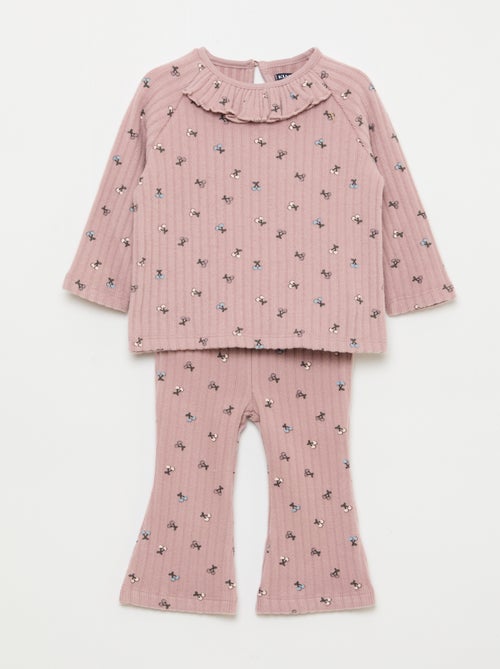 Conjunto em malha fofa - 2 peças - Kiabi