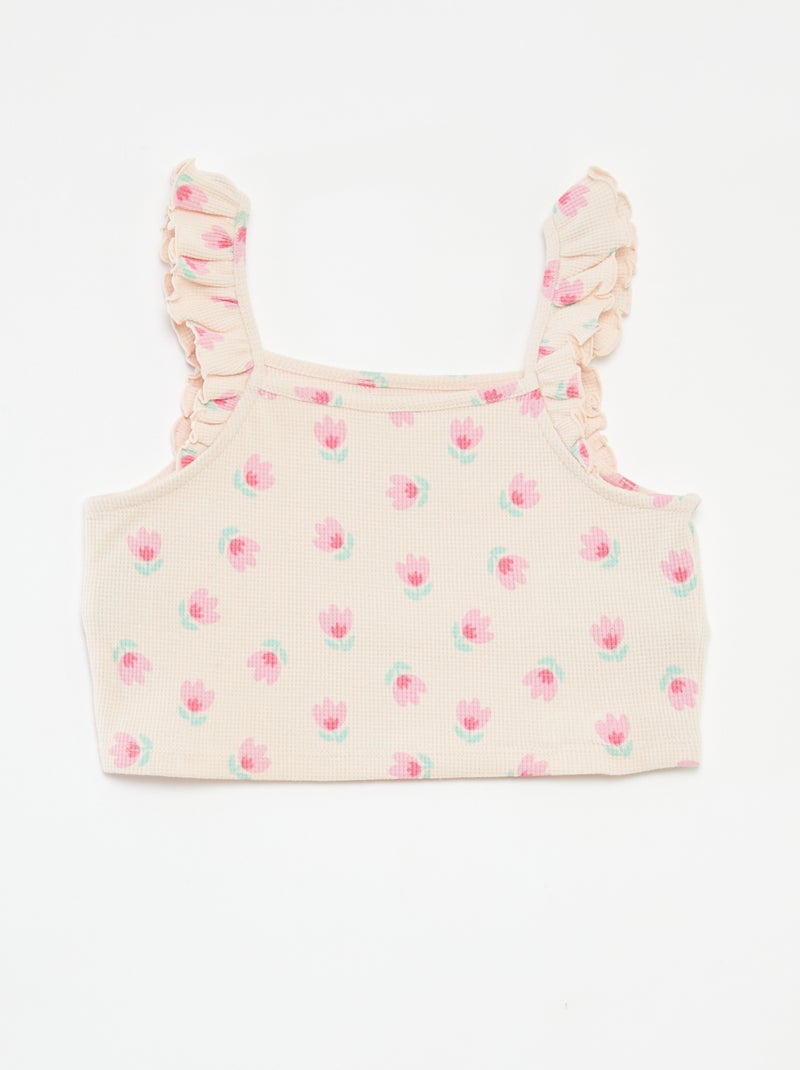 Conjunto em malha gofrada  - 2 peças ROSA - Kiabi
