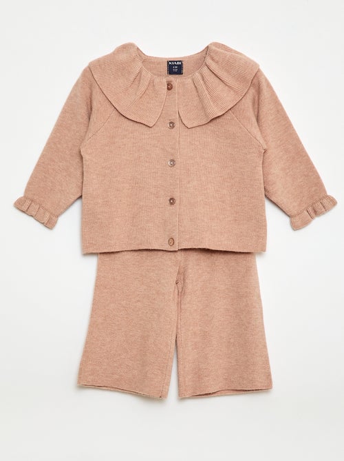 Conjunto em malha suave - 2 peças - Kiabi