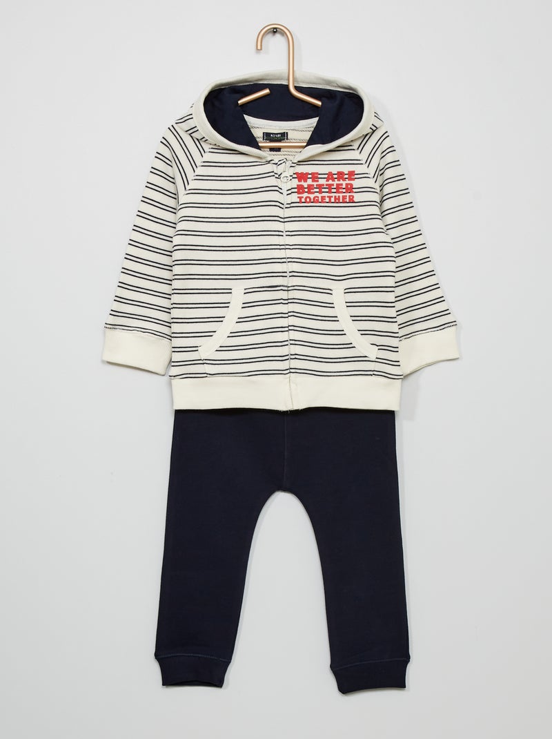 Conjunto em moletão BRANCO - Kiabi