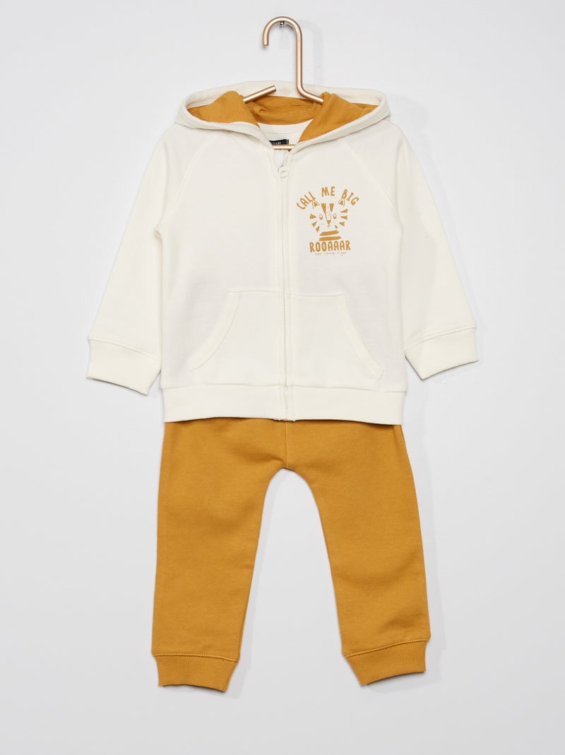 Conjunto em moletão BRANCO - Kiabi
