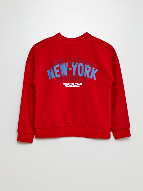 Conjunto em moletão estampado sweatshirt + calças - 2 peças - Kiabi