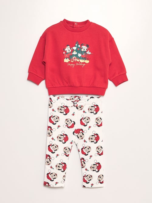 Conjunto em moletão 'Minnie e Mickey'  - 2 peças - Kiabi