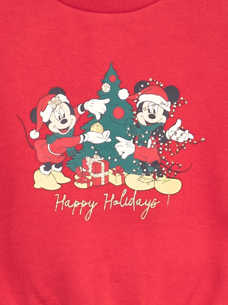 Conjunto em moletão 'Minnie e Mickey'  - 2 peças VERMELHO - Kiabi