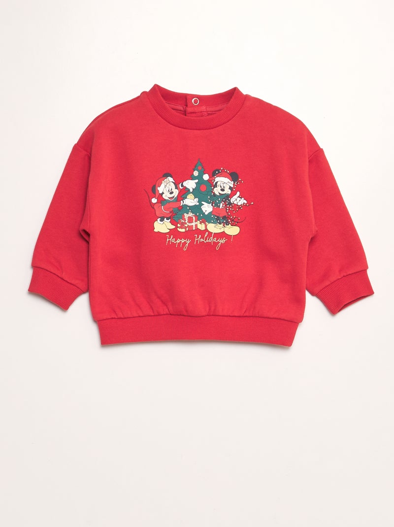 Conjunto em moletão 'Minnie e Mickey'  - 2 peças VERMELHO - Kiabi