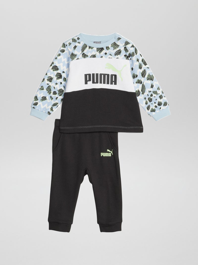 Conjunto em moletão 'Puma' - Sweatshirt + Calças de fato de treino AZUL - Kiabi