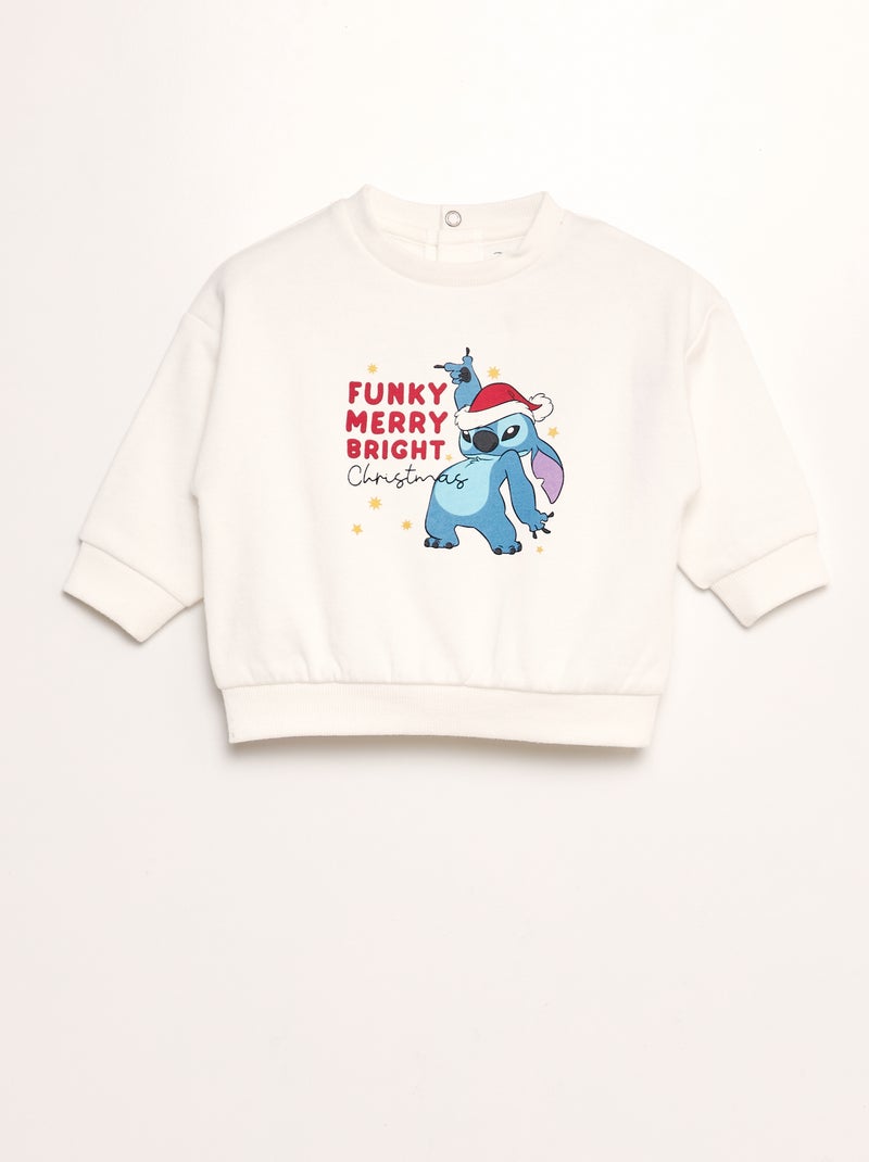 Conjunto em moletão 'Sitch'  - 2 peças BRANCO - Kiabi