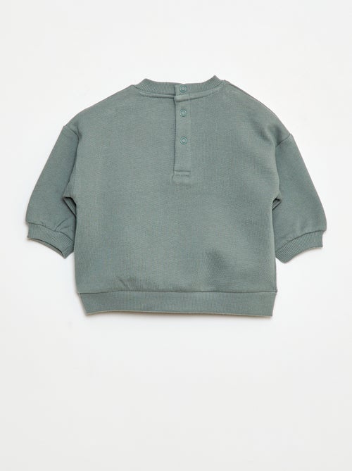 Conjunto em moletão: sweatshirt e calças - 2 peças - Kiabi