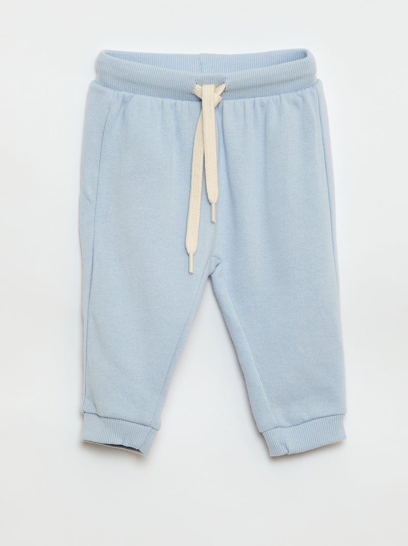 Conjunto em moletão: sweatshirt e calças - 2 peças Azul - Kiabi