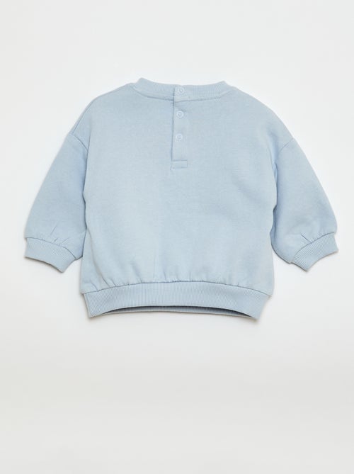 Conjunto em moletão: sweatshirt e calças - 2 peças - Kiabi