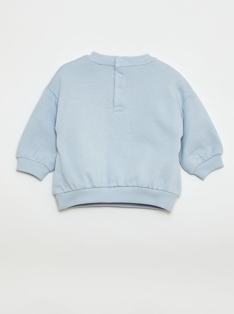 Conjunto em moletão: sweatshirt e calças - 2 peças Azul - Kiabi