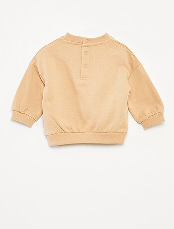 Conjunto em moletão: sweatshirt e calças - 2 peças