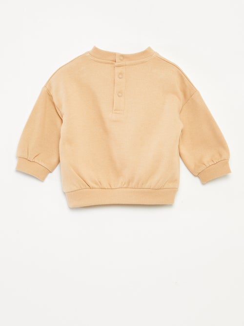 Conjunto em moletão: sweatshirt e calças - 2 peças - Kiabi