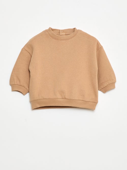 Conjunto em moletão: sweatshirt e calças - 2 peças - Kiabi