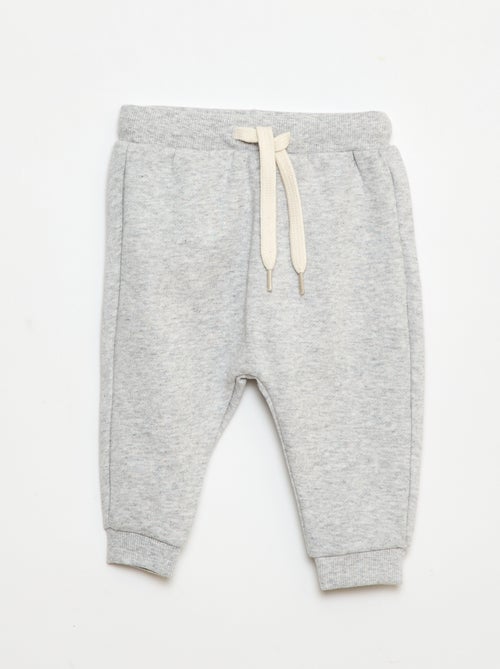 Conjunto em moletão: sweatshirt e calças - 2 peças - Kiabi