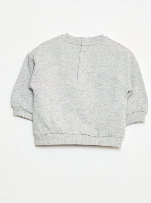 Conjunto em moletão: sweatshirt e calças - 2 peças - Kiabi