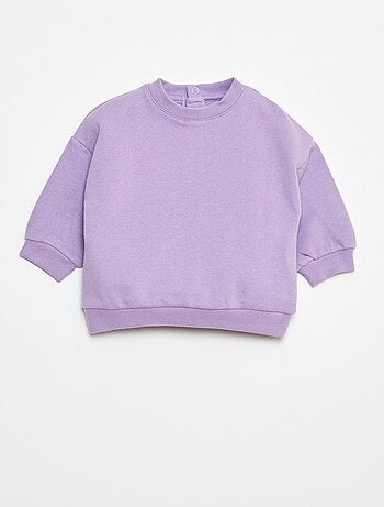 Conjunto em moletão: sweatshirt e calças - 2 peças