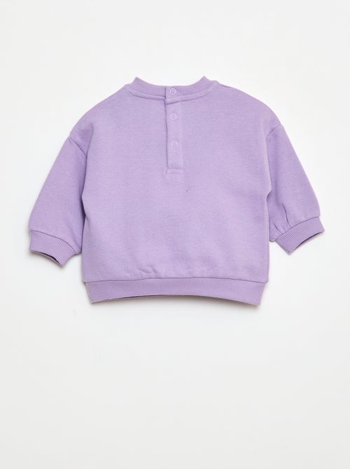 Conjunto em moletão: sweatshirt e calças - 2 peças - Kiabi