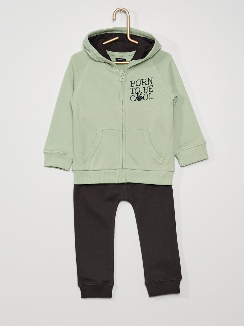Conjunto em moletão VERDE - Kiabi