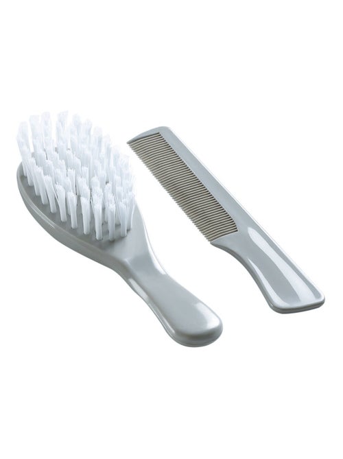 Conjunto escova e pente para bebé thermobaby com cerdas de nylon - Kiabi