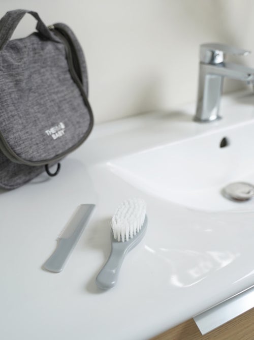 Conjunto escova e pente para bebé thermobaby com cerdas de nylon - Kiabi
