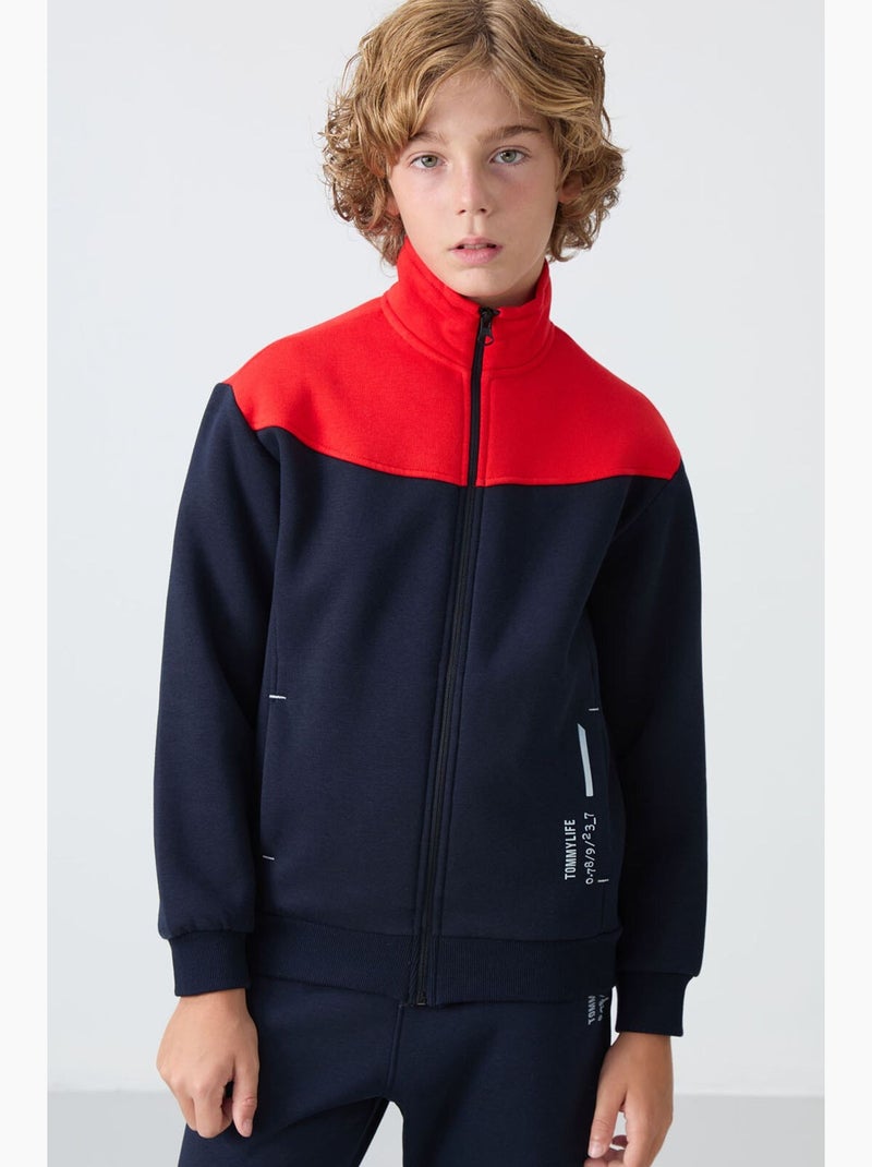 Conjunto esportivo infantil tommy Azul Vermelho - Kiabi