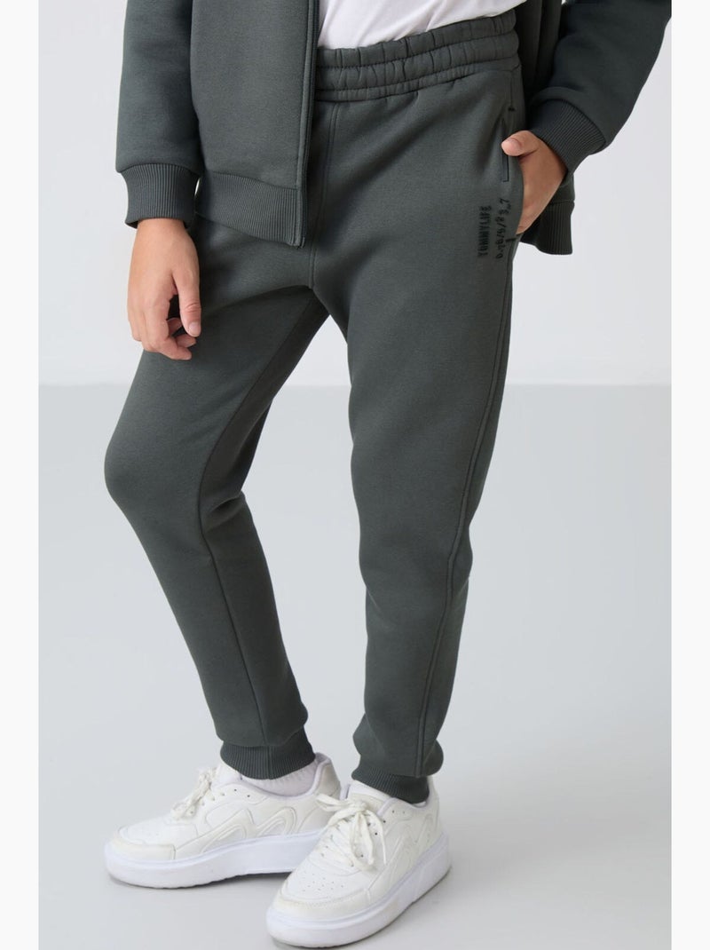 Conjunto esportivo infantil tommy Preto Cáqui - Kiabi