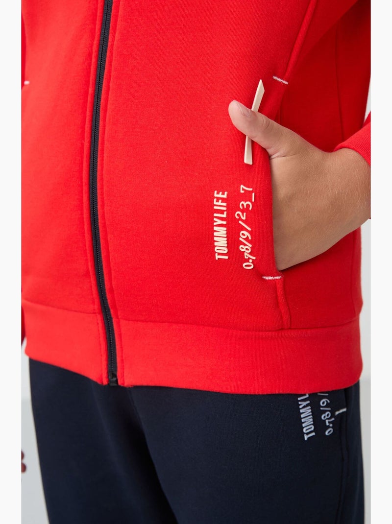 Conjunto esportivo infantil tommy Vermelho - Kiabi