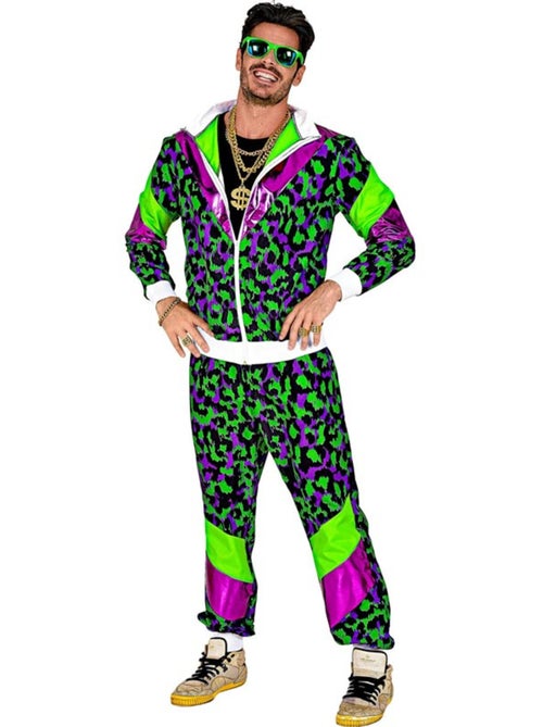 Conjunto esportivo neon com estampa animal dos anos 80 - Kiabi