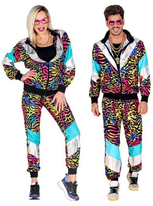Conjunto esportivo neon com estampa animal dos anos 80 - Kiabi