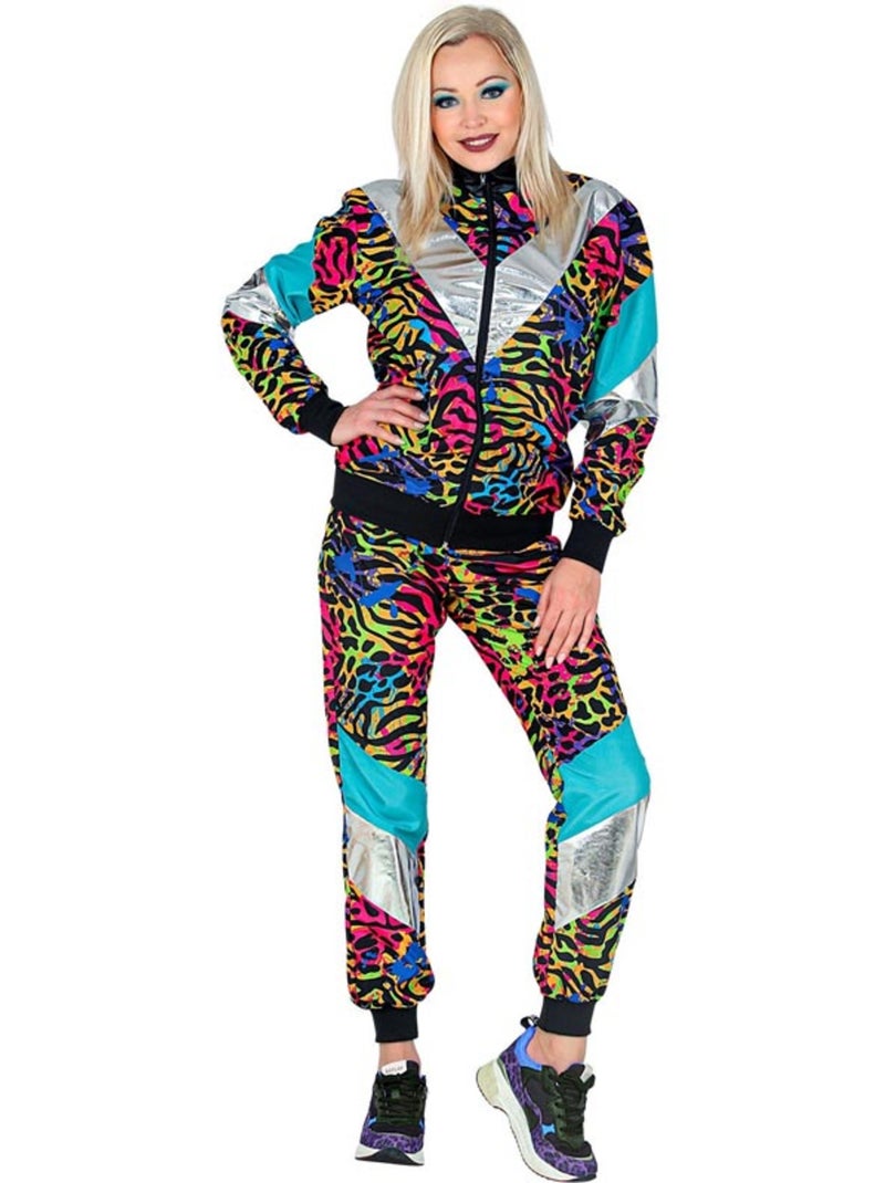 Conjunto esportivo neon com estampa animal dos anos 80 Multicolorido - Kiabi