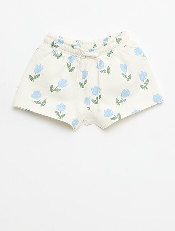 Conjunto estampado 2 peças calções + T-shirt