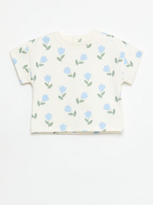 Conjunto estampado 2 peças calções + T-shirt - Kiabi