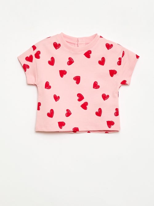 Conjunto estampado 2 peças calções + T-shirt - Kiabi