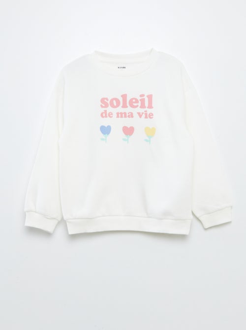 Conjunto estampado sweatshirt + calções tipo ciclista - Kiabi