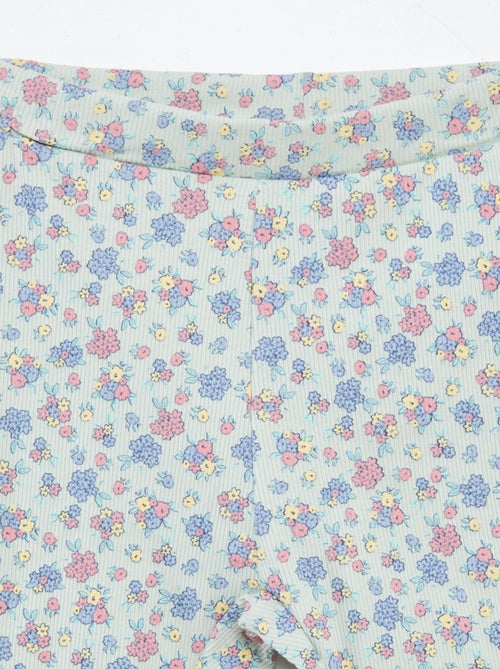 Conjunto estampado sweatshirt + calções tipo ciclista - Kiabi