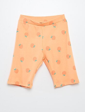 Conjunto estampado sweatshirt + calções tipo ciclista