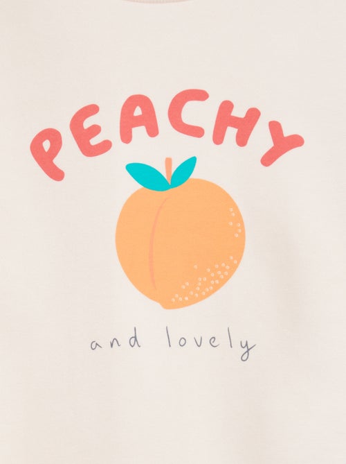 Conjunto estampado sweatshirt + calções tipo ciclista - Kiabi