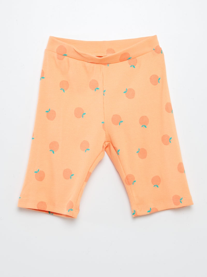 Conjunto estampado sweatshirt + calções tipo ciclista ROSA - Kiabi