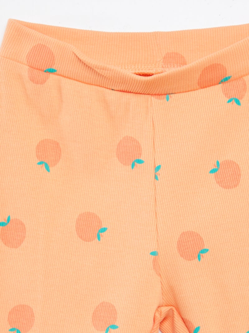 Conjunto estampado sweatshirt + calções tipo ciclista ROSA - Kiabi