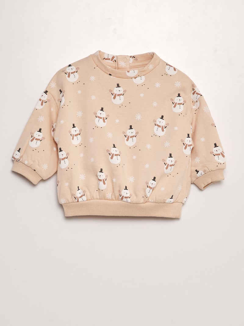 Conjunto estampado sweatshirt + leggings - 2 peças ROSA - Kiabi