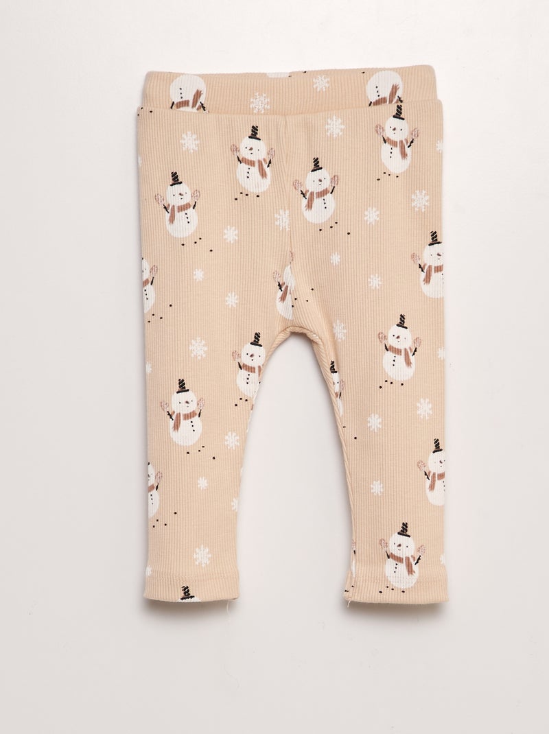 Conjunto estampado sweatshirt + leggings - 2 peças ROSA - Kiabi