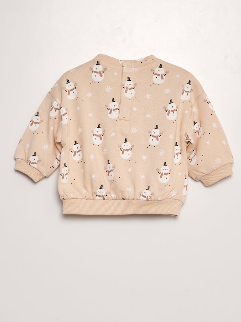 Conjunto estampado sweatshirt + leggings - 2 peças ROSA - Kiabi