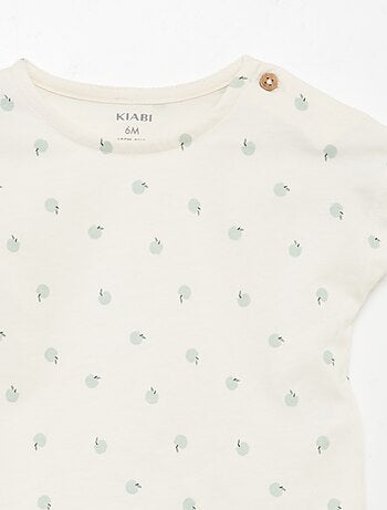 Conjunto estampado t-shirt + calções - 2 peças