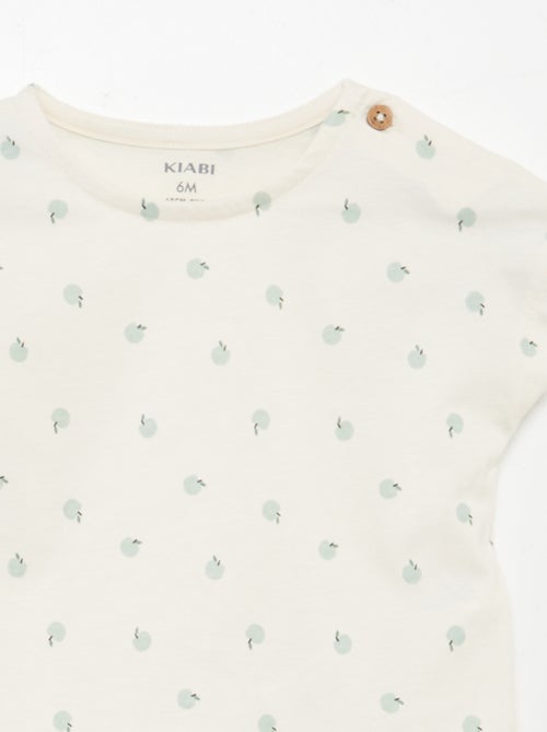 Conjunto estampado t-shirt + calções - 2 peças - Kiabi